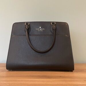 Kate Spade Madison Satchel Handbag | Saffiano Leather | Black | Medium